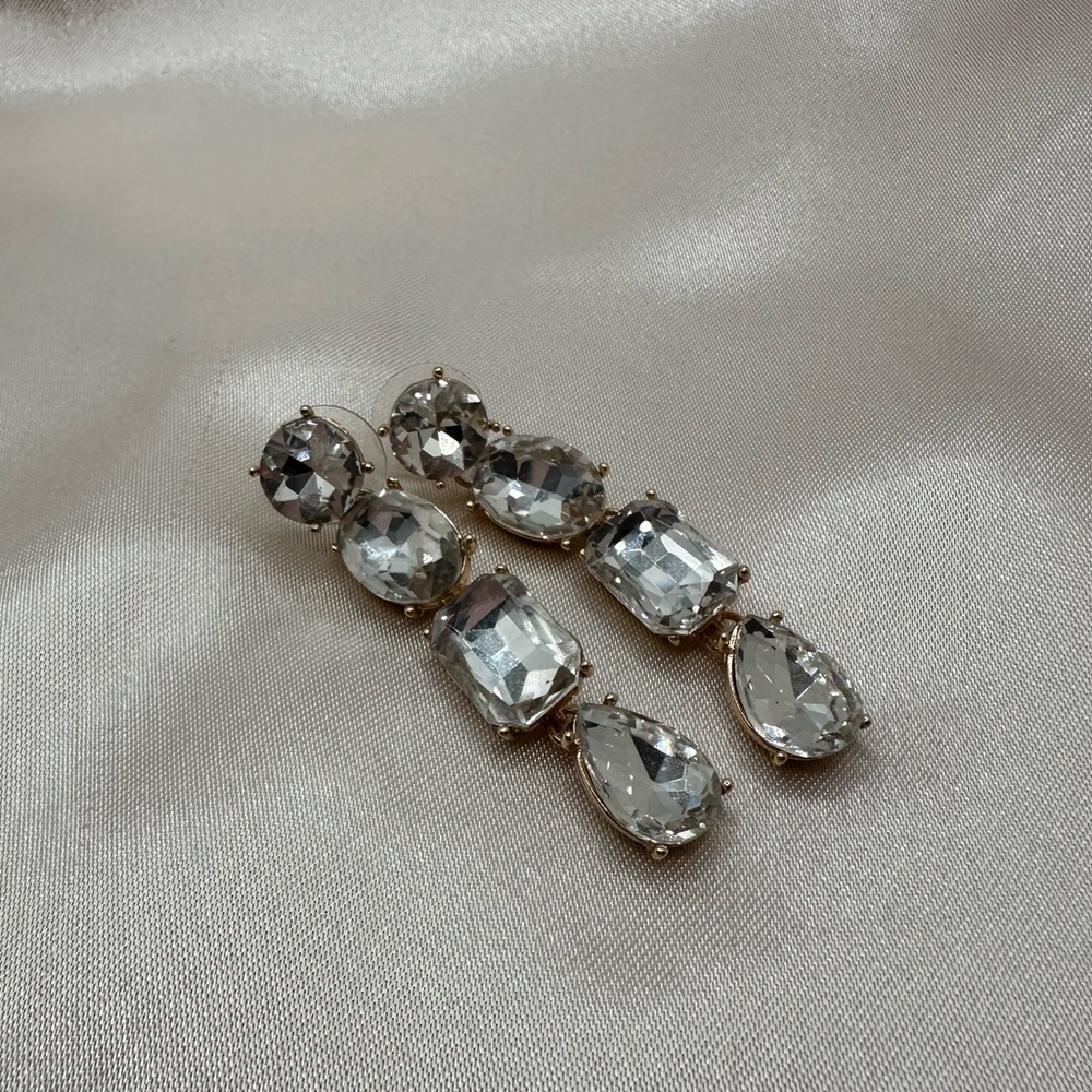 Crystal Drop stud Earrings